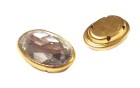 OVAL SETTING GOLD PRESSED CLEAR