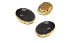 OVAL SETTING GOLD PRESSED BLACK