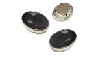 OVAL SETTING SILVER PRESSED BLACK