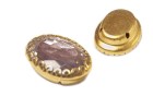 OVAL SETTING FLOWER GOLD PRESSED CLEAR