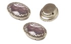 OVAL SETTING FLOWER SILVER PRESSED CLEAR