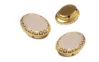 OVAL SETTING FLOWER GOLD PRESSED MILK