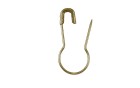 SAFETY PIN CURVED BRONZE