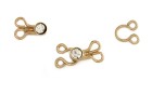 CLASP METAL HOOK LOOP WITH STRASS GOLD