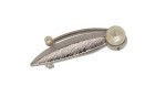 PIN DECORATIVE WING WITH PEARL NICKEL
