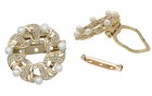 PIN DECORATIVE WITH STRASS AND PEARLS GOLD