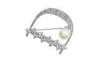 PIN DECORATIVE WITH STRASS AND PEARL NICKEL