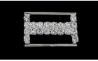 DECORATIVE BUCKLE WITH CRYSTAL STRASS NICKEL