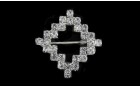 DECORATIVE BUCKLE WITH CRYSTAL STRASS NICKEL