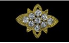 DECORATIVE PIN WITH CRYSTAL STRASS GOLD