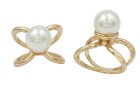 RING FOR ΦΟΥΛΑΡΙ METAL WITH PEARLS GOLD