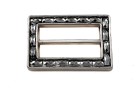 BUCKLE WITH STONES SILVER BLACK