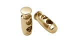 STOPPER BARREL METAL DOUBLE FOR CORD GOLD