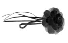 FLOWER DECORATIVE ΟΡΓΑΝΖΑ WITH PEARLS BLACK