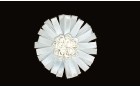 FLOWER FROM SATIN 5 mm WITH RAYON WHITE