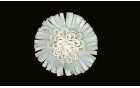 FLOWER FROM SATIN 3 mm WITH RAYON WHITE