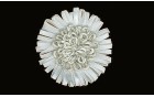 FLOWER FROM SATIN 3 mm WITH RAYON WHITE SILVER WHITE