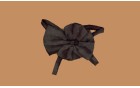 BOW SATIN WITH PIN BLACK
