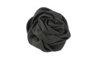 FLOWER FROM SATIN WITH PIN BLACK