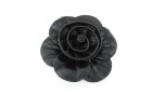 FLOWER CAMELIA FROM LEATHER SNOW WHITE BLACK