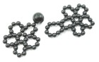 CLASP CONSTRUCTION WITH PEARLS BLACK