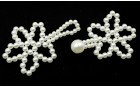 CLASP CONSTRUCTION WITH PEARLS ECRU