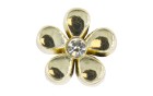 BUTTON WITH SHANK - FOOT METAL WITH STRASS GOLD