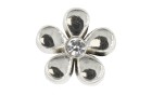BUTTON WITH SHANK - FOOT METAL WITH STRASS NICKEL