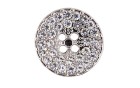 BUTTON METAL WITH HOLES WITH STRASS NICKEL