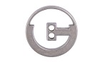 BUTTON METAL WITH 2 HOLES NICKEL DULL