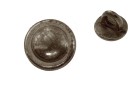BUTTON METAL WITH SHANK - FOOT ROUND BALL SILVER BLACK