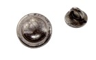 BUTTON METAL WITH SHANK - FOOT ROUND BALL GUNMETAL