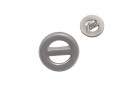 BUTTON METAL DECORATIVE WITH SHANK - FOOT NICKEL DULL