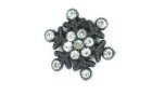 BUTTON METAL WITH SHANK - FOOT WITH STRASS BLACK