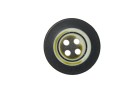 BUTTON POLYESTER TWO COLOR 4 HOLES BLACK