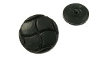 BUTTON FROM LEATHER WITH SHANK - FOOT BLACK