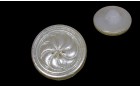 BUTTON FROM GLASS WITH SHANK - FOOT WHITE