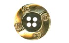 BUTTON METAL WITH POLYESTER 4 HOLES GOLD