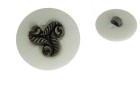 BUTTON WITH SILVER WITH SHANK - FOOT WHITE