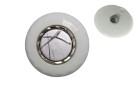 BUTTON WITH SHANK - FOOT WHITE SILVER 2 PCS WITH H WHITE