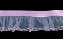 ELASTIC ORGANZA WITH BEADS LILA