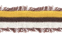 TAPE KNIT WITH FRINGE AND METAL YARN
