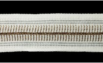 TAPE KNIT WITH BRONZE METAL YARN