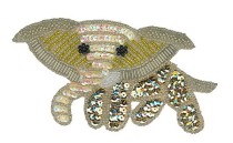 MOTIF WITH SEQUIN BEADS ELEPHANT