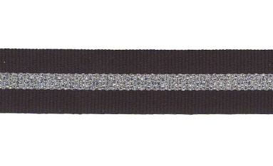 TAPE GRO STRIPED WITH SILVER METAL YARN