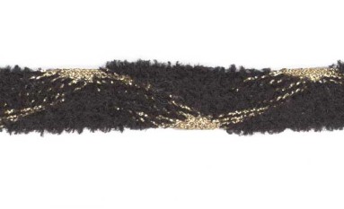 TAPE KNIT WITH GOLD METAL YARN