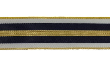 RIBBON MULTI STRIPES COLORED  WITH METAL YARN