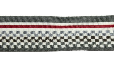TAPE KNIT ACRYLIC WITH STRIPES AND CHECKED