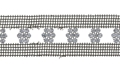 NET  WITH STRASS CROSS HOLES