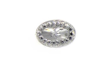 STONE OVAL WITH STRASS